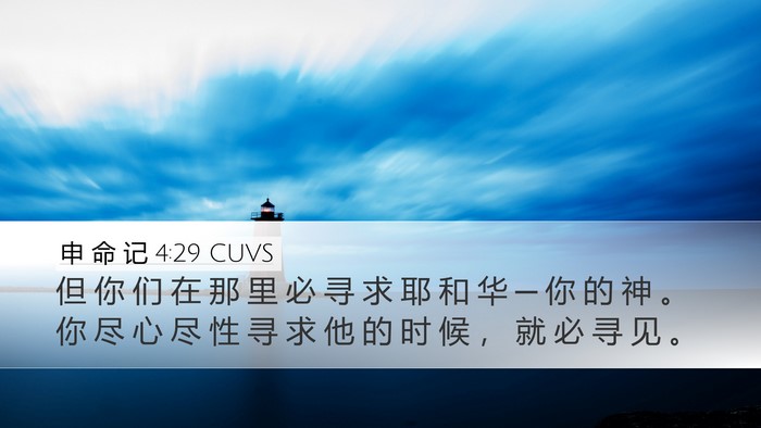 申 命 记 4:29 CUVS Bible Verse Image