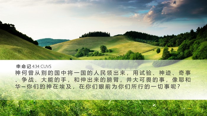 申 命 记 4:34 CUVS Bible Verse Image