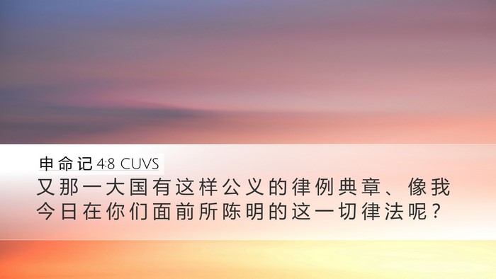 申 命 记 4:8 CUVS Bible Verse Image