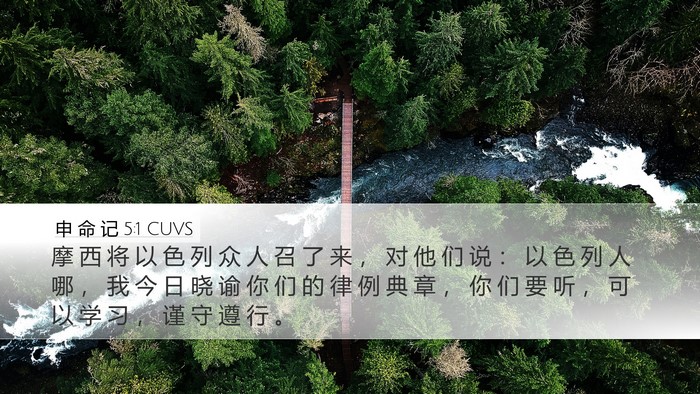 申 命 记 5:1 CUVS Bible Verse Image