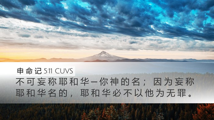 申 命 记 5:11 CUVS Bible Verse Image