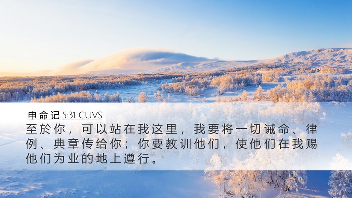 申 命 记 5:31 CUVS Bible Verse Image