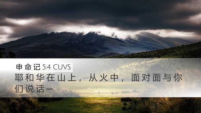 申 命 记 5:4 CUVS Bible Verse Image