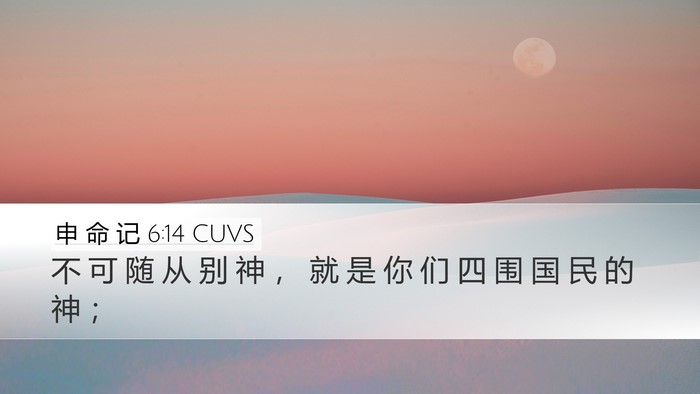 申 命 记 6:14 CUVS Bible Verse Image