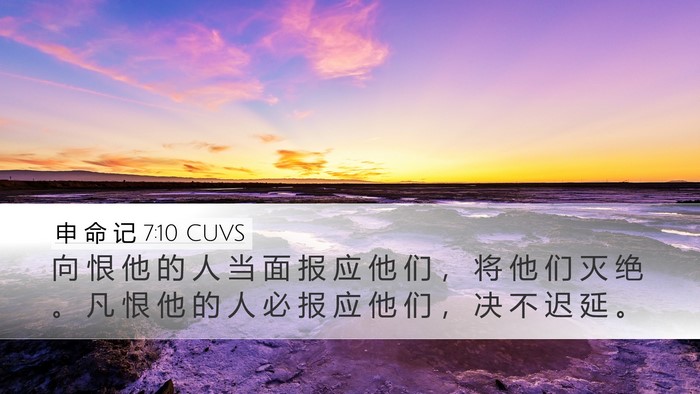 申 命 记 7:10 CUVS Bible Verse Image