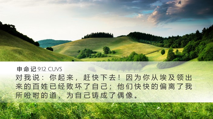 申 命 记 9:12 CUVS Bible Verse Image