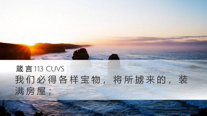 箴 言 1:13 CUVS Bible Verse Image