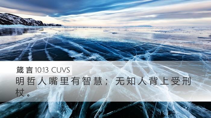 箴 言 10:13 CUVS Bible Verse Image