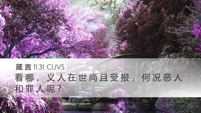 箴 言 11:31 CUVS Bible Verse Image