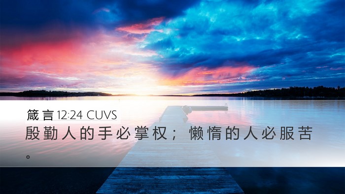 箴 言 12:24 CUVS Bible Verse Image