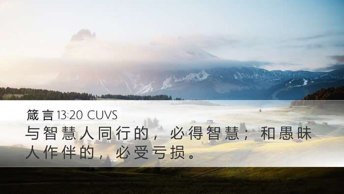 箴 言 13:20 CUVS Bible Verse Image