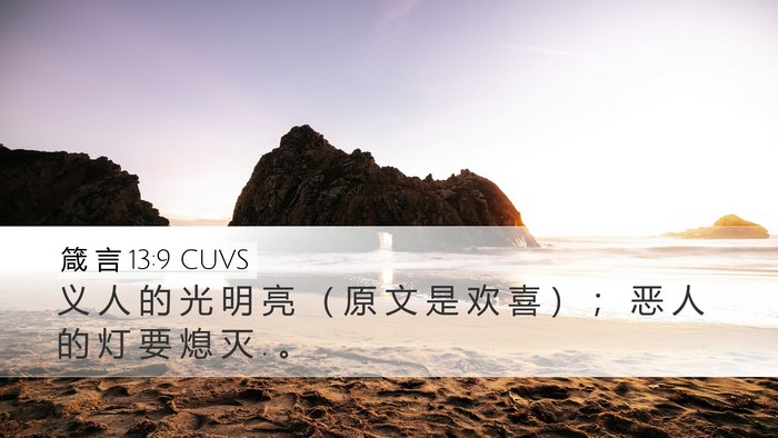 箴 言 13:9 CUVS Bible Verse Image