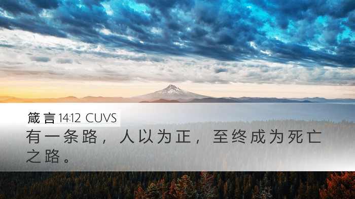 箴 言 14:12 CUVS Bible Verse Image