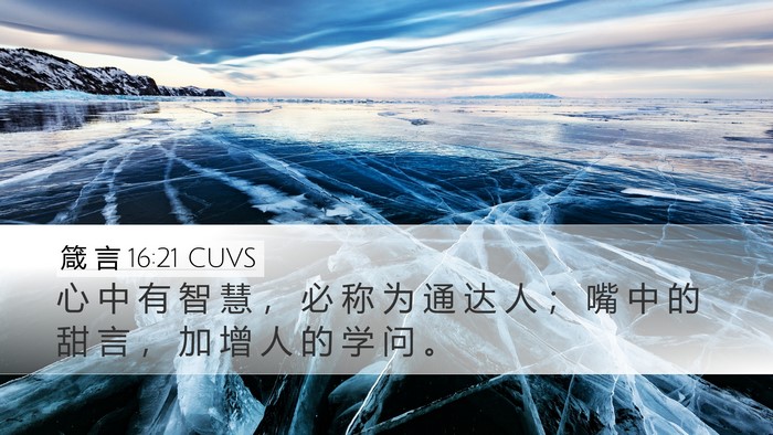 箴 言 16:21 CUVS Bible Verse Image