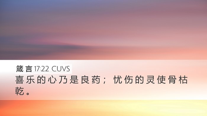箴 言 17:22 CUVS Bible Verse Image