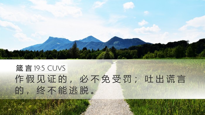 箴 言 19:5 CUVS Bible Verse Image