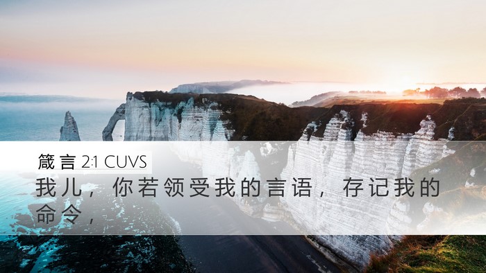 箴 言 2:1 CUVS Bible Verse Image