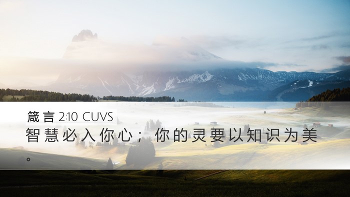 箴 言 2:10 CUVS Bible Verse Image