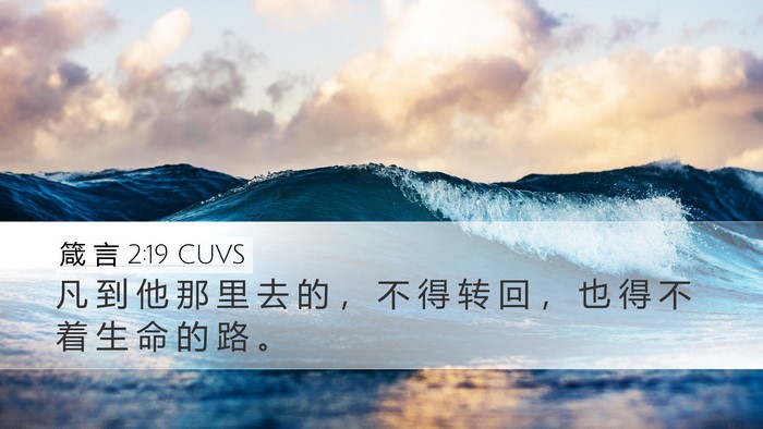 箴 言 2:19 CUVS Desktop Wallpaper - 凡 到 他 那 里 去 的 ， 不 得 转 回 - Desktop Bible Verse Wallpaper