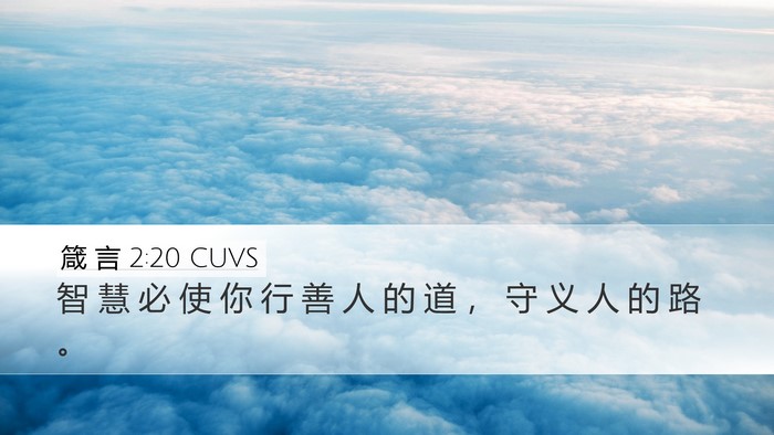 箴 言 2:20 CUVS Bible Verse Image