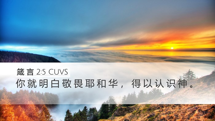 箴 言 2:5 CUVS Bible Verse Image