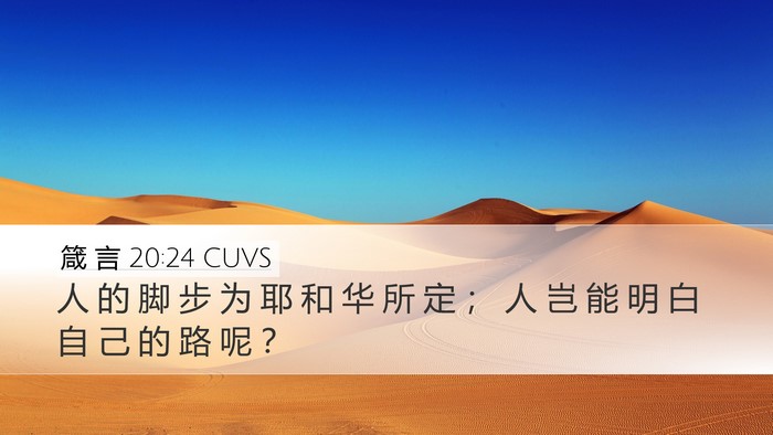 箴 言 20:24 CUVS Bible Verse Image