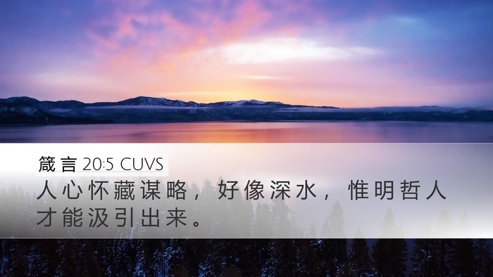 箴 言 20:5 CUVS Bible Verse Image