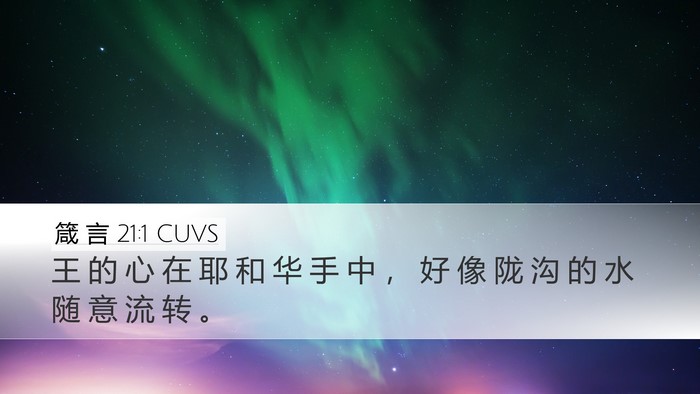箴 言 21:1 CUVS Bible Verse Image