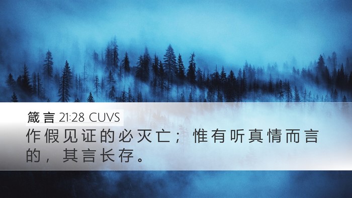 箴 言 21:28 CUVS Bible Verse Image