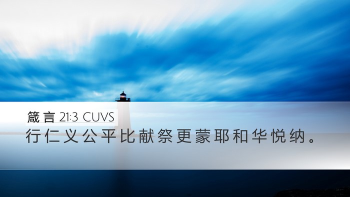 箴 言 21:3 CUVS Bible Verse Image