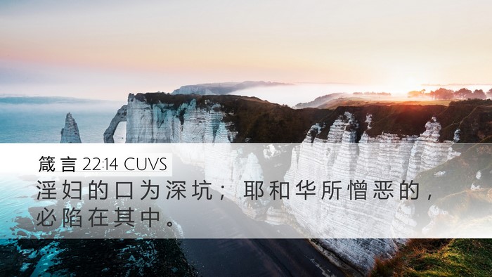 箴 言 22:14 CUVS Bible Verse Image