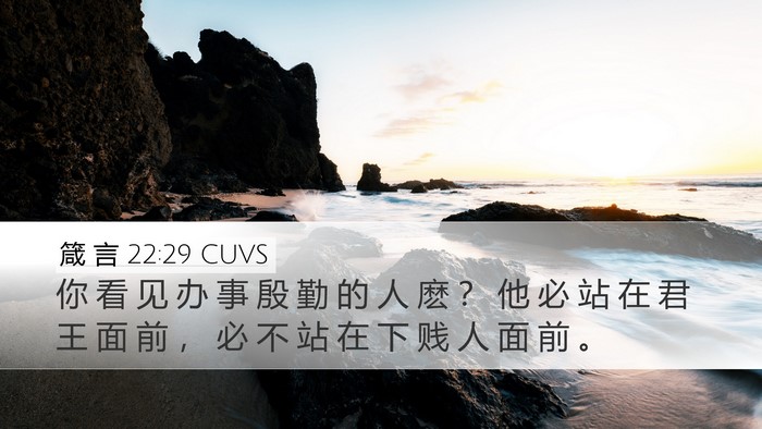箴 言 22:29 CUVS Bible Verse Image