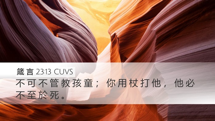 箴 言 23:13 CUVS Bible Verse Image
