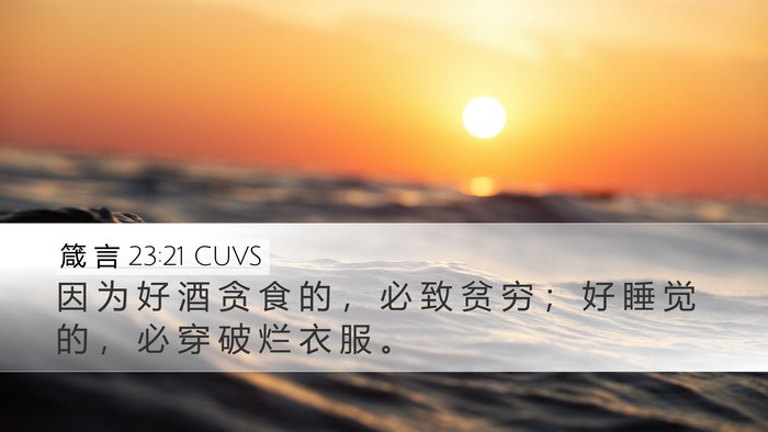 箴 言 23:21 CUVS Bible Verse Image