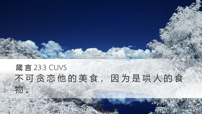 箴 言 23:3 CUVS Bible Verse Image