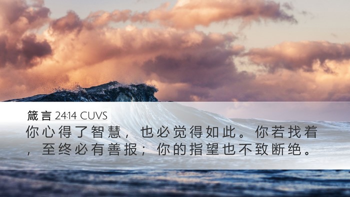 箴 言 24:14 CUVS Bible Verse Image