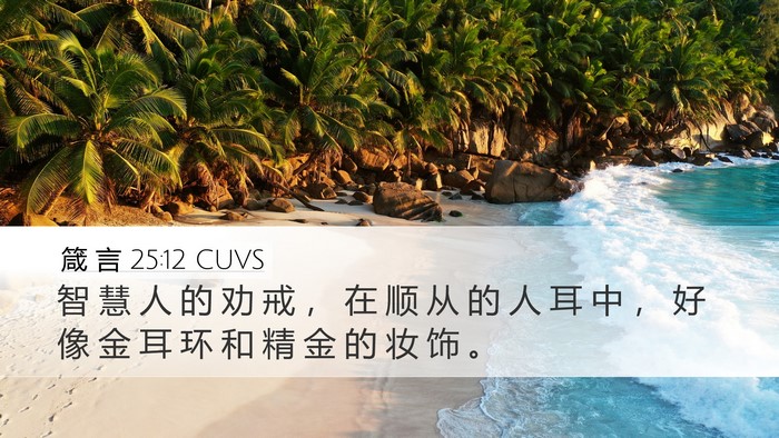 箴 言 25:12 CUVS Bible Verse Image