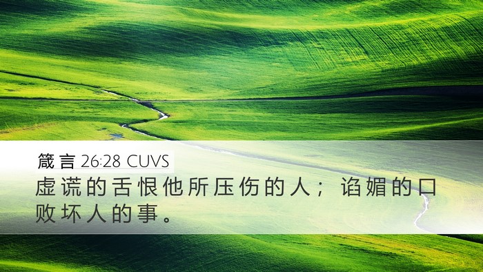 箴 言 26:28 CUVS Bible Verse Image