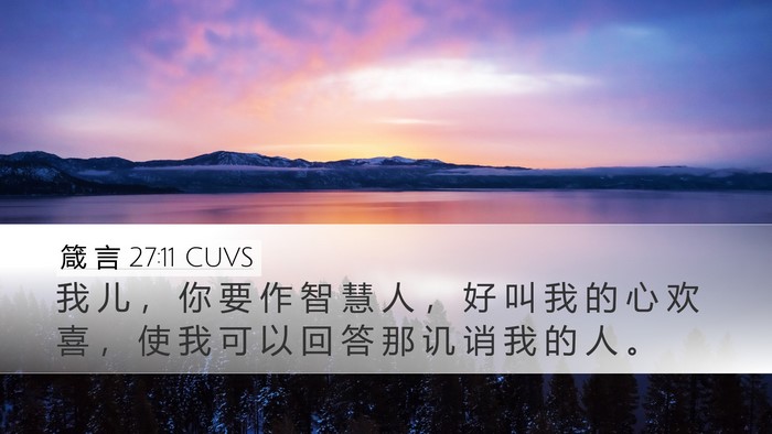 箴 言 27:11 CUVS Bible Verse Image
