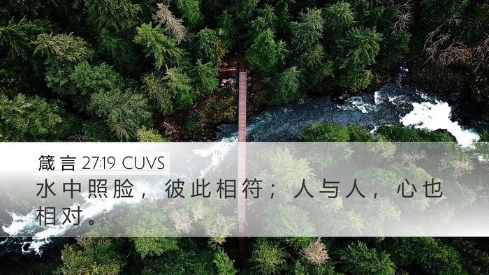 箴 言 27:19 CUVS Bible Verse Image
