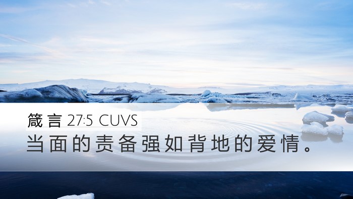箴 言 27:5 CUVS Bible Verse Image