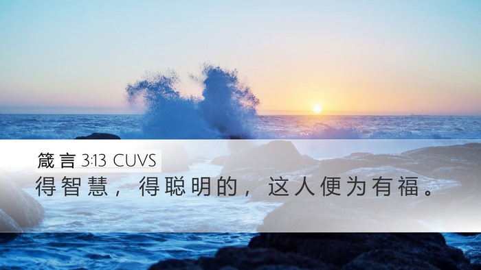 箴 言 3:13 CUVS Bible Verse Image