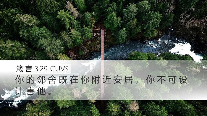 箴 言 3:29 CUVS Bible Verse Image