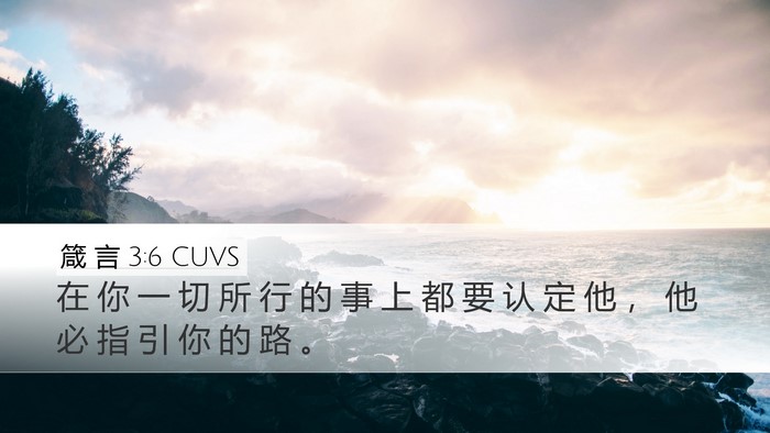 箴 言 3:6 CUVS Bible Verse Image