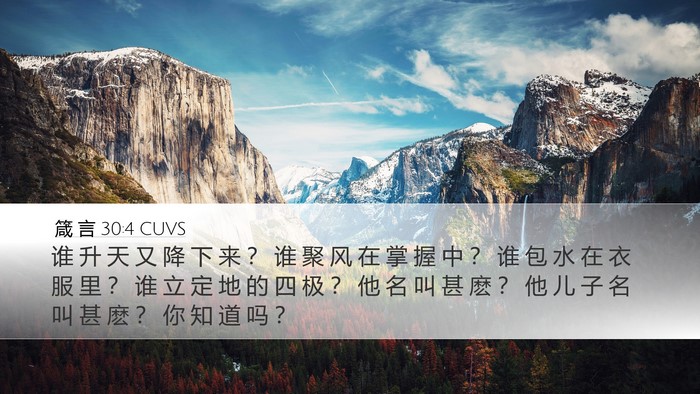箴 言 30:4 CUVS Bible Verse Image