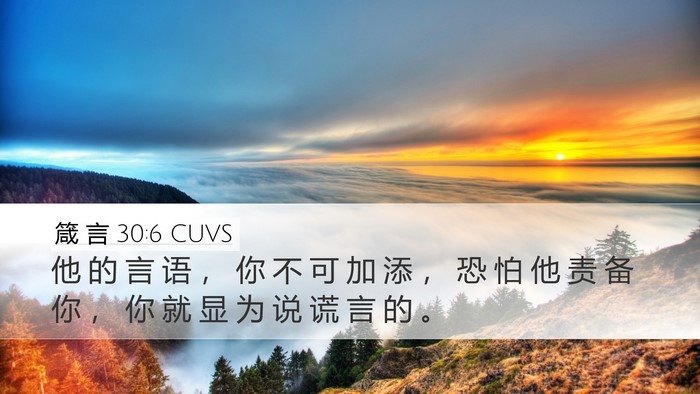 箴 言 30:6 CUVS Bible Verse Image