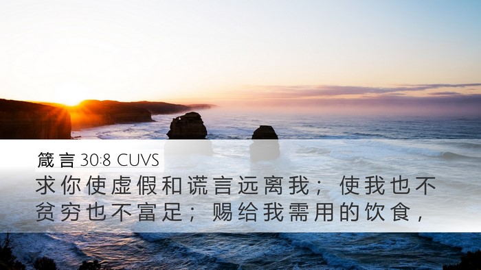 箴 言 30:8 CUVS Bible Verse Image