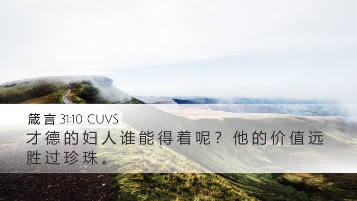 箴 言 31:10 CUVS Bible Verse Image