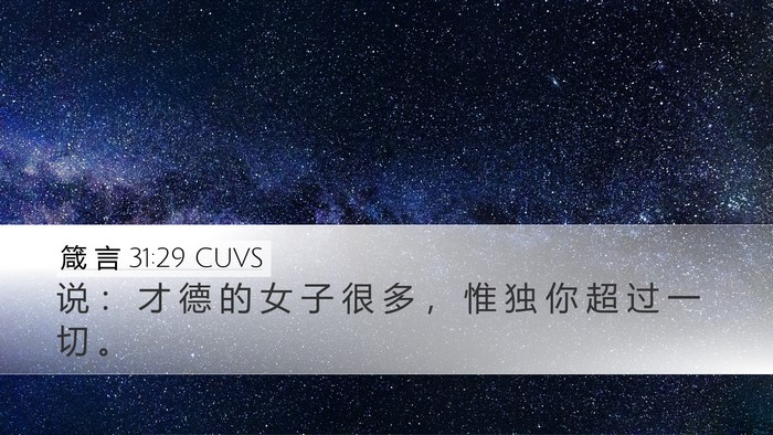 箴 言 31:29 CUVS Bible Verse Image