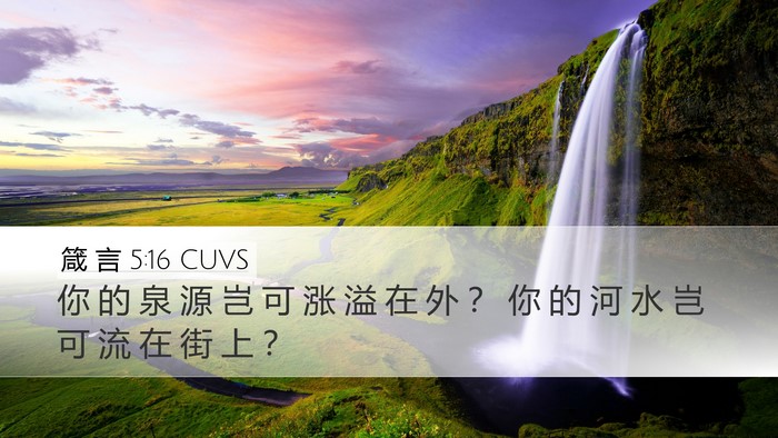 箴 言 5:16 CUVS Bible Verse Image